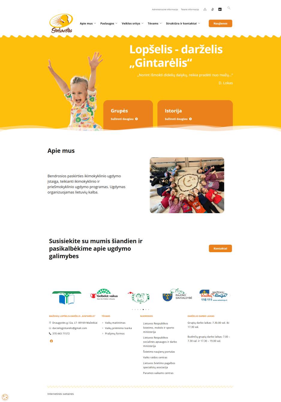 Krippe und Kindergarten Gintarėlis in Mažeikiai