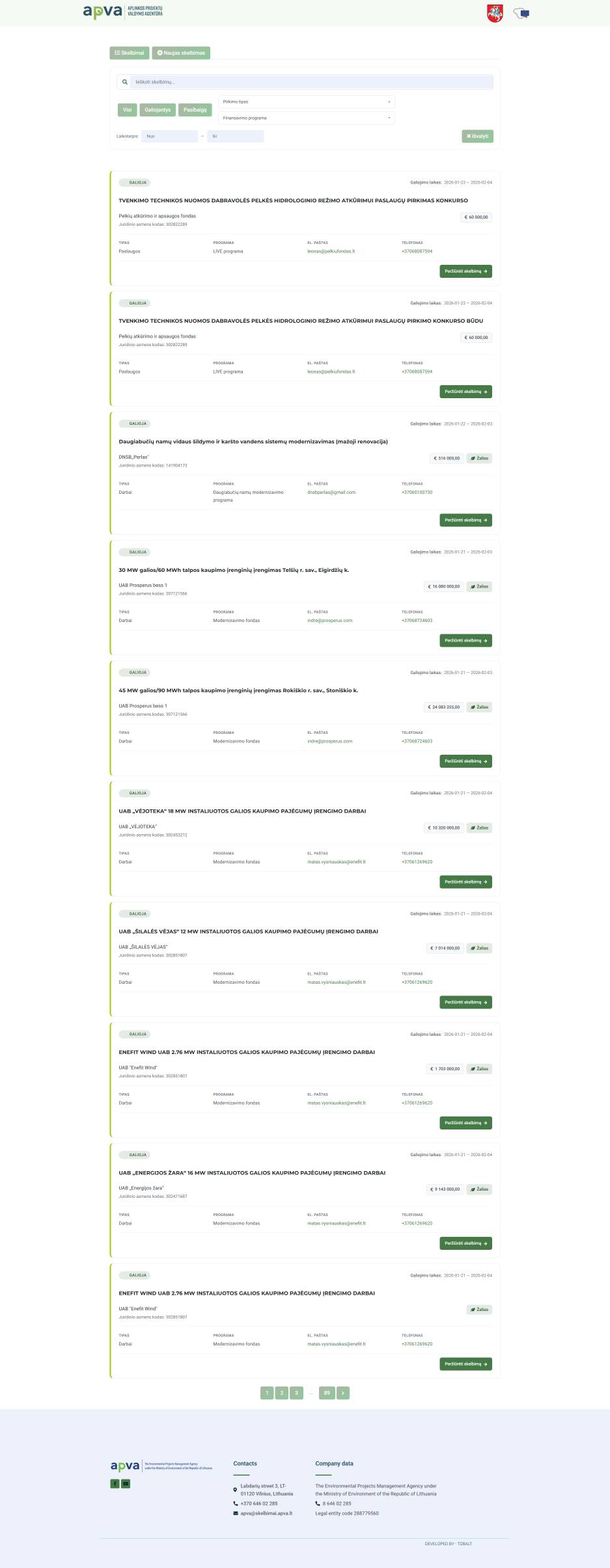 APVA Bekanntmachungen